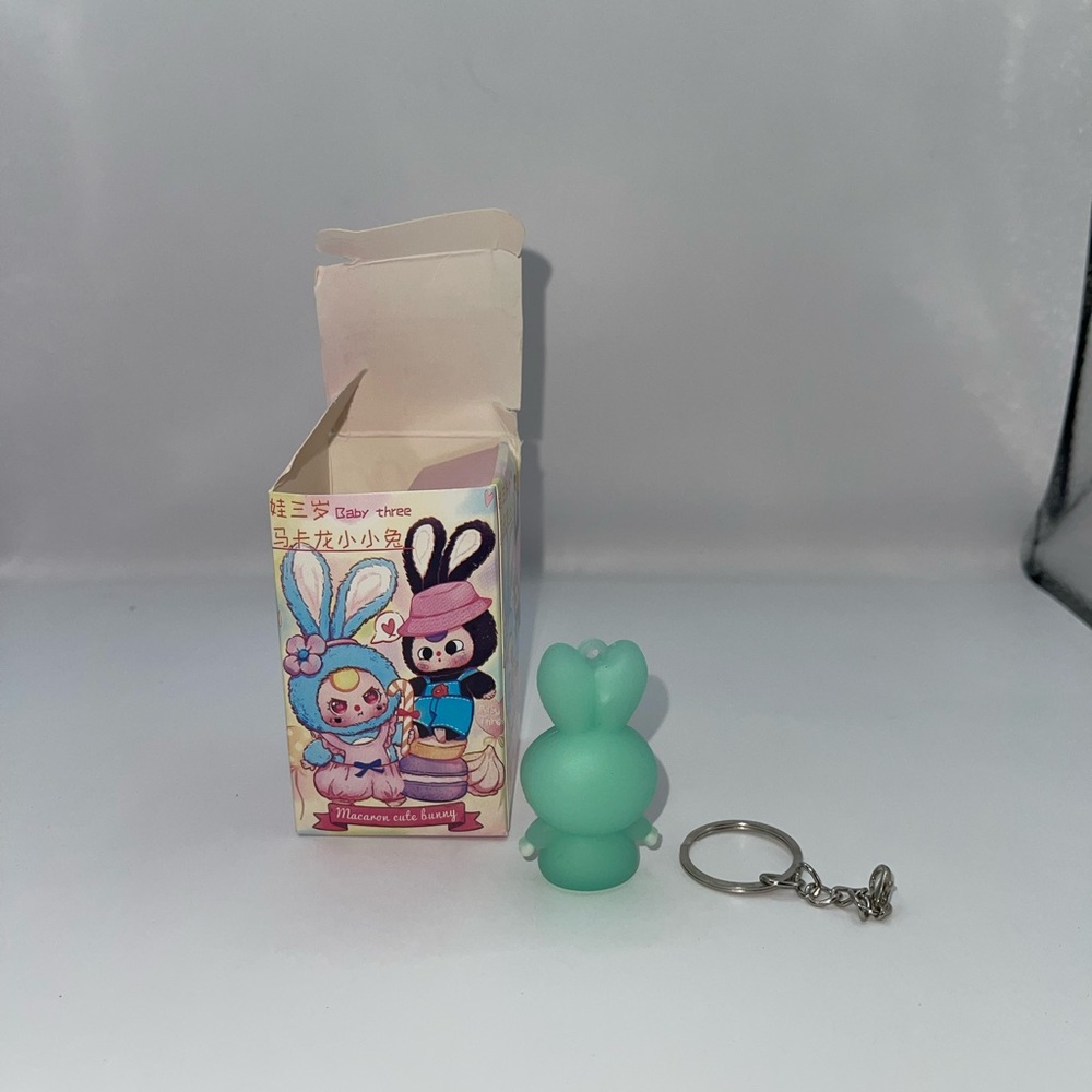 Baby Three- Cute Bunny Keychain with Box - Picture 3 of 4
